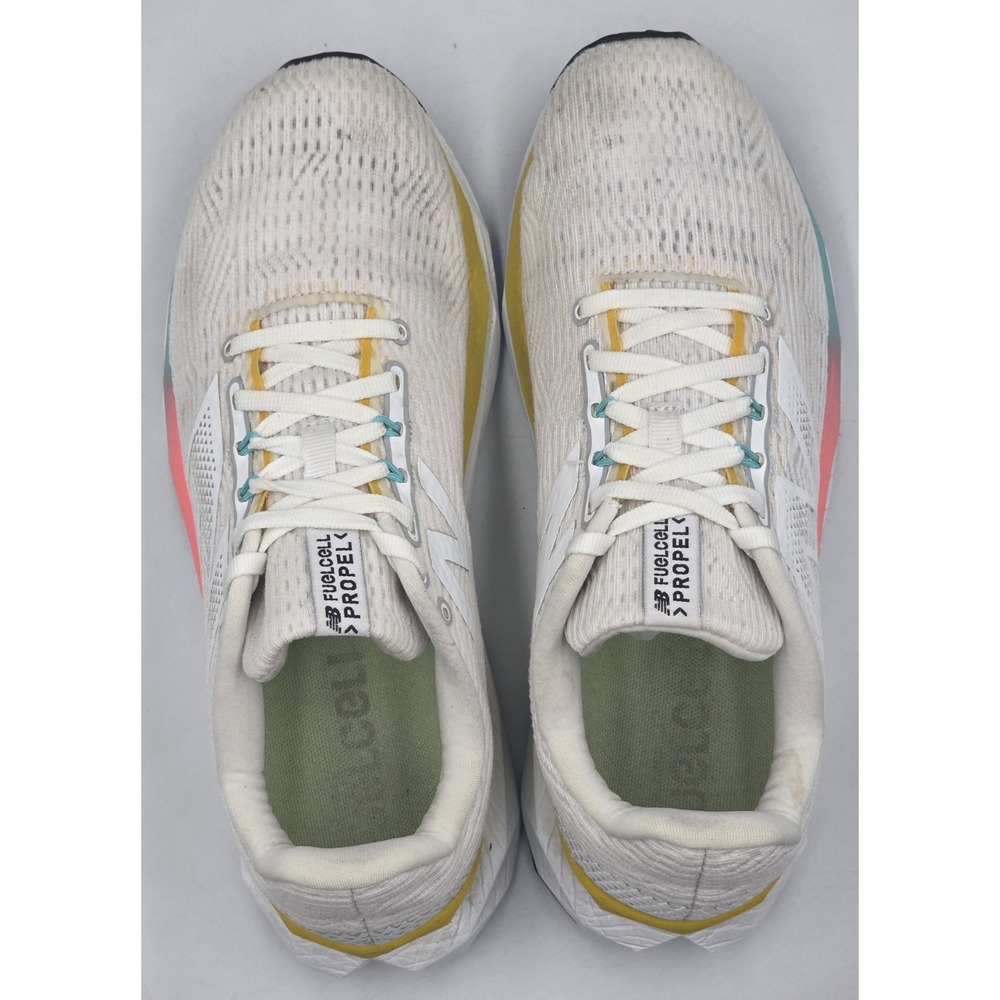 New Balance FuelCell Propel v5 Womens 9.5 White Cyber Jade Running Shoes WFCPRLC - Picture 9 of 12